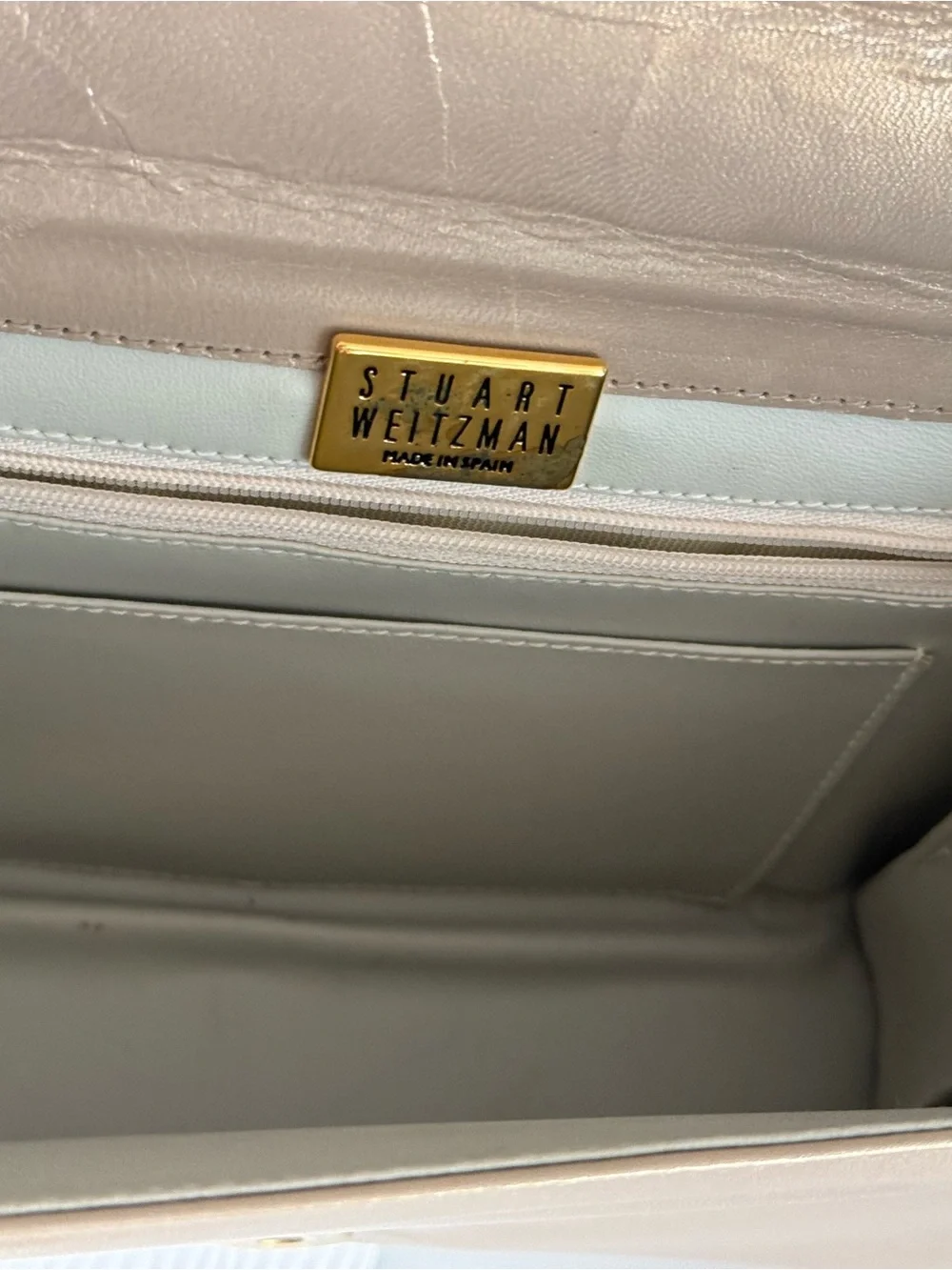 Vintage 80s 90s Stuart Weitzman Metallic Gold Bag